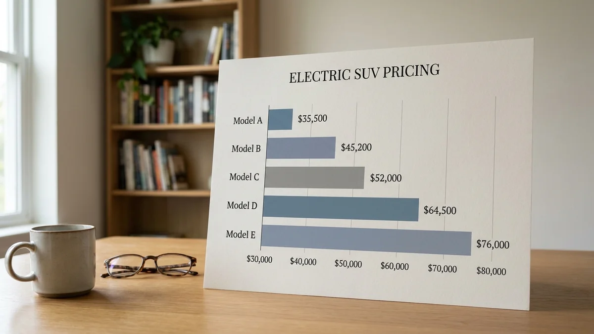 Bar chart of 2026 Model Y and Ioniq 5 trim pricing